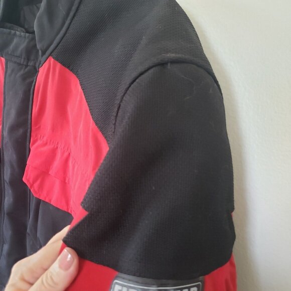 First Gear First Gear Hypertext Mens Padded Motorcycle Jacket XL Black Red USA - Picture 9 of 13